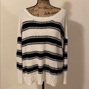 Black and white popcorn style sweater